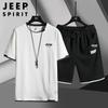 JEEP SPIRIT Men's Summer Casual T-Shirt & Shorts Set
