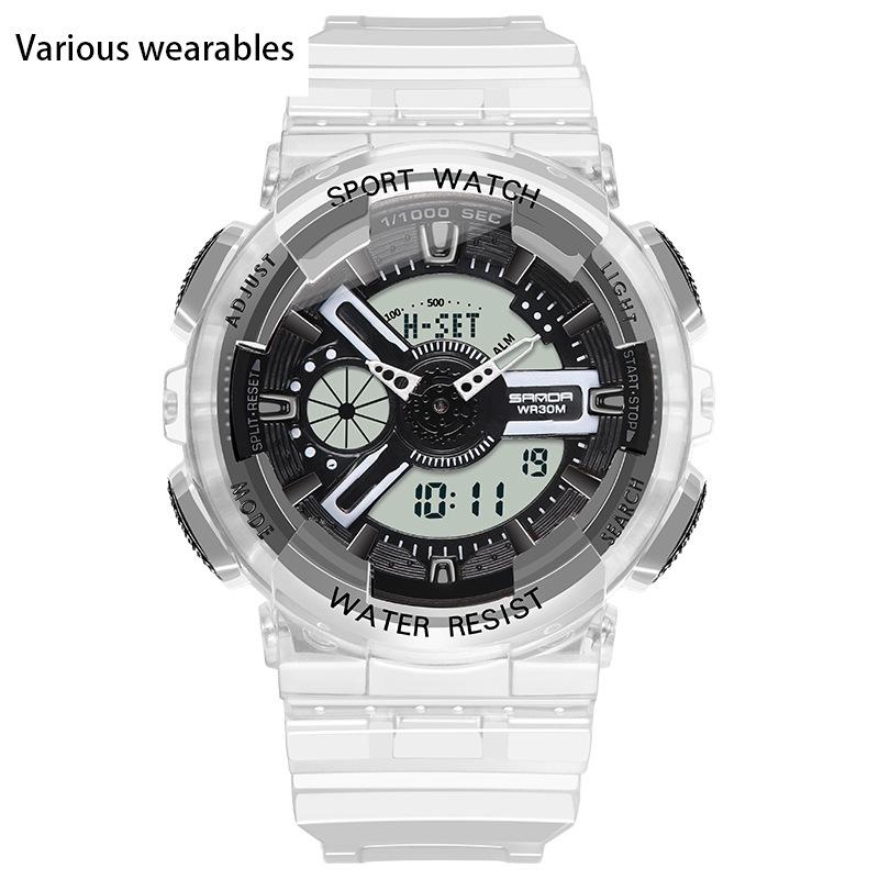 Korejský módní trend Micro Business Luminous Electronic Sports Trendy studentské korejské hodinky pro pár Candy pro děti