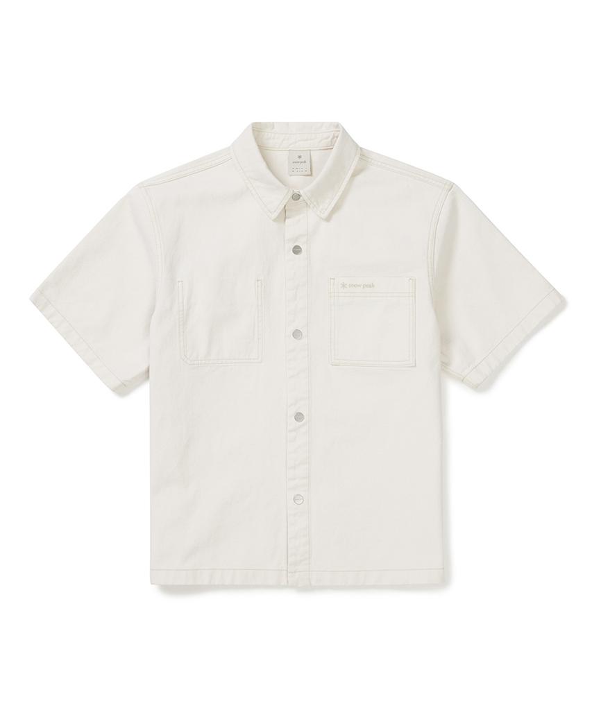 SNOWPEAK APPAREL Denim Short Sleeve Shirt (S25Zmfsh76) Ivory