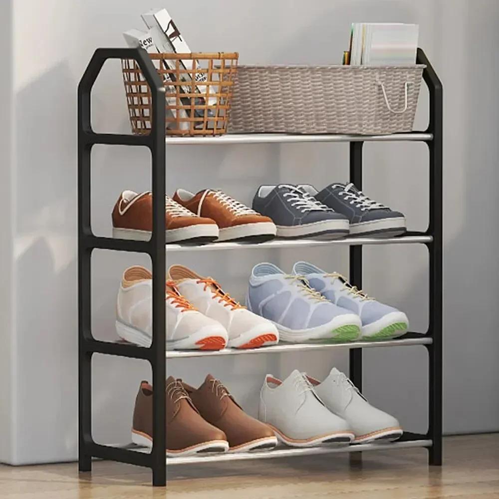 Simple Trapezoidal Shoe Rack for Home Use, Doorstep Storage, Shoe Cabinet, Balcony, Four Story Rack