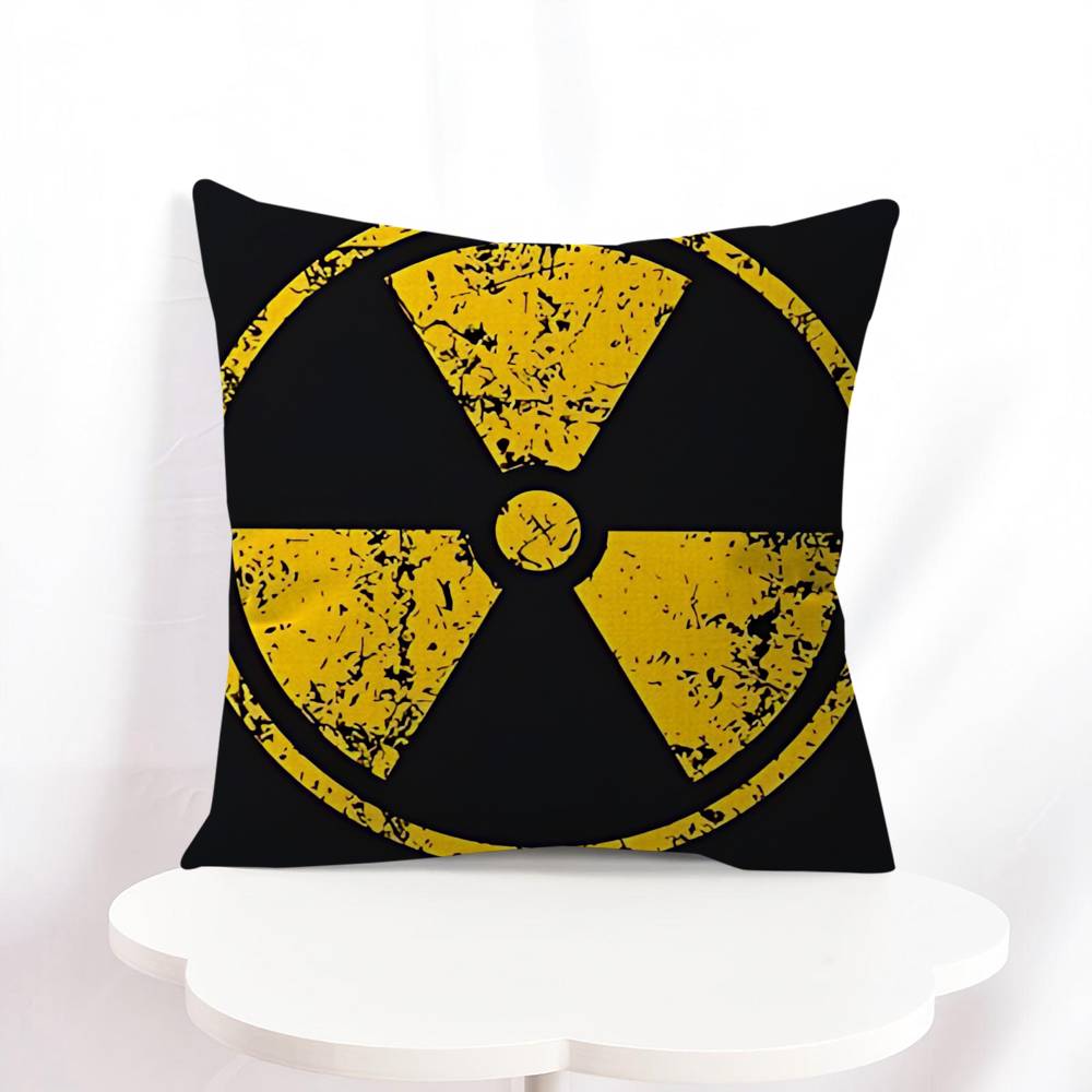 Creative Radiation Logo Cushion Cover Pillowcase Upholstery Sofa Throw Pillow Home Decor Pillowcas