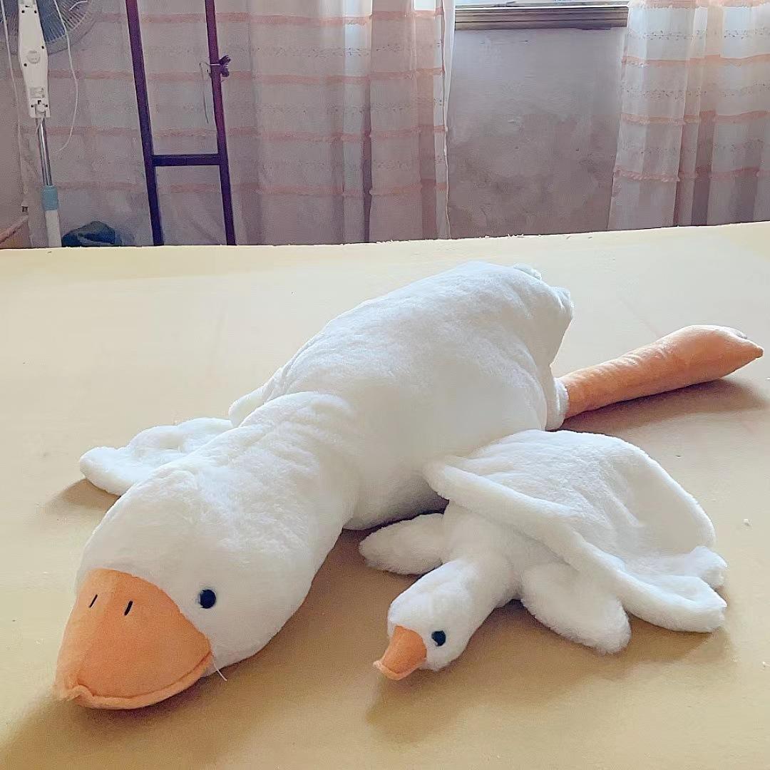 Большая белая гусыня, подушка для сна, плюшевая игрушка, подушка для выхлопа, тряпичная кукла, большая кукла-гусыня, подушка 50Cm 110g
