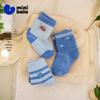 Minibala Lot de 3 Paires de Chaussettes Mi-Mollet en Mélange de Coton pour Bébé