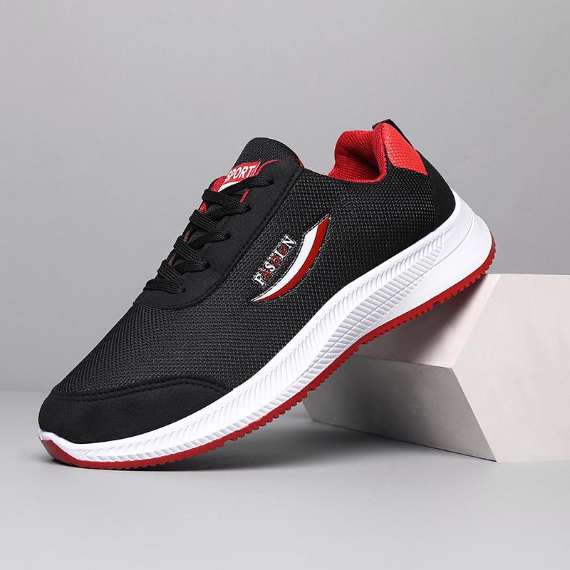 

New breathable mesh casual sports shoes lightweight wear-resistant fly-woven running shoes 44