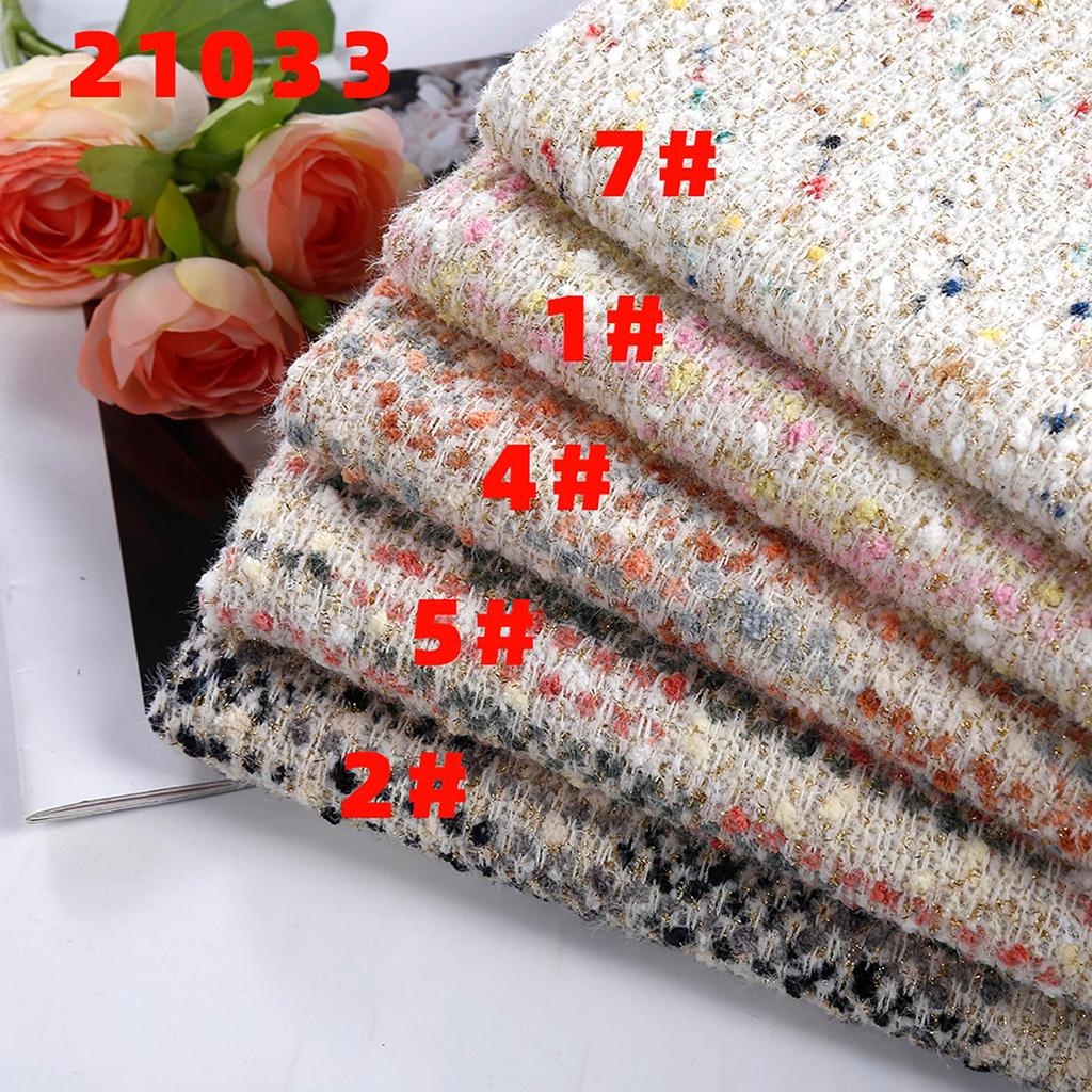 Thick Needle-Dyed Hydrangea Knit Fabric: 2024 Autumn/Winter Colorful Small Fragrance Style Fabric