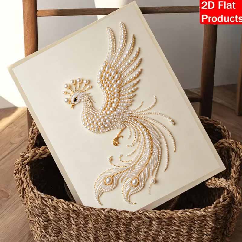 5D DIY Pearl Diamond Painting Kit Majestic Phoenix Full Drill Embroidery Mosaic Art Home Wall Decor Gift