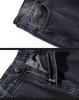 Herren Fleecegefütterte Weitbeinjeans - Unifarben, Lockere Passform, Herbst/Winter Trendiger High Street Stil