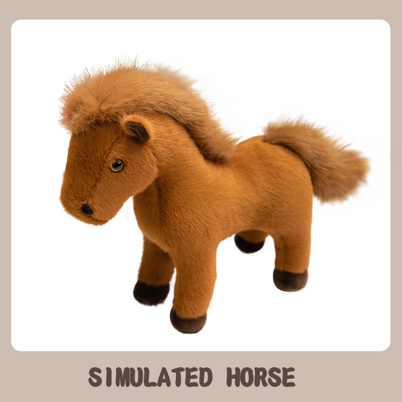

22/30/40cm Cartoon Horse Plush Cute Stuffed Toy Cute Horse Fluffy Soft Doll Kawaii Room Decoration Xmas Birthday Gift Idea 22cm