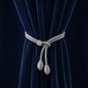 2Pcs Adjustable Curtain Tiebacks, Curtain Ties with Flower Slides, Cute Charms, Boho Curtain Holder Ropes for Home Bedroom Curtains Patio Drapes