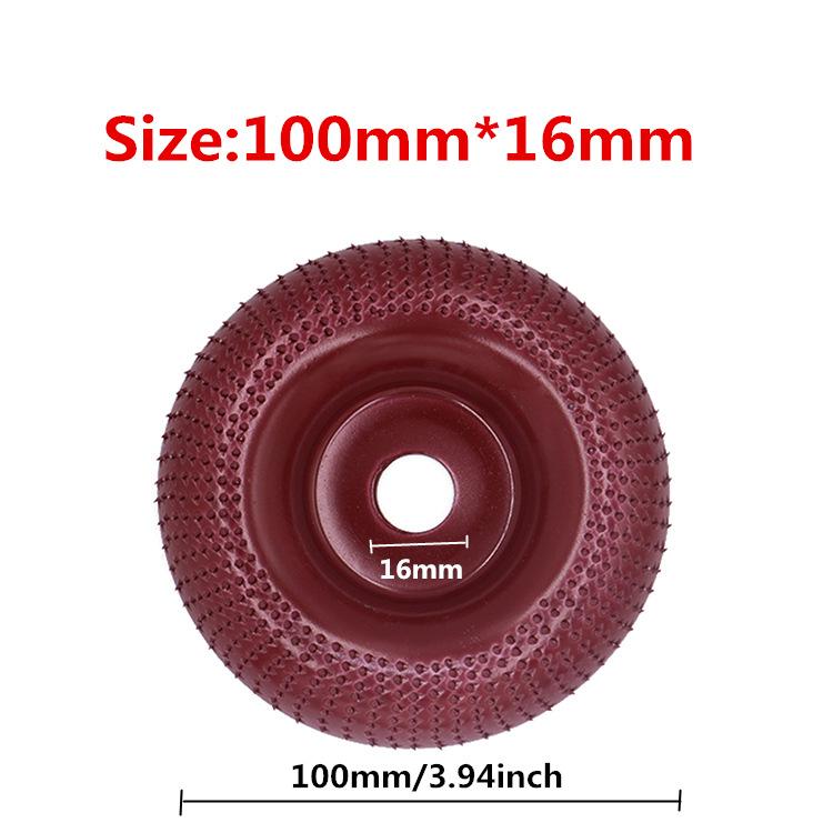 Grinder Wheel Disc 4 Inch Wood Shaping Wheel Wood Grinding Shaping Disk for Angle Grinders with 5/8" Arbor