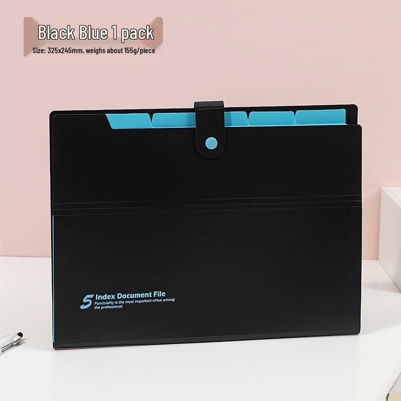 A4 Multi-layer Plastic Accordion File Folder, Multi-functional Business Document Organizer