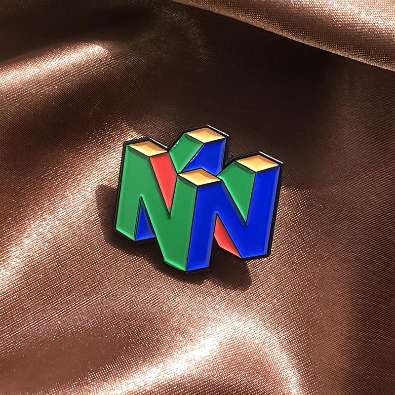 Creative British Brooch, Personalized Three-dimensional Geometric Letter N Badge, Cute and Colorful Clothing Bag Accessories.