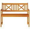 Outdoor Bench Natural 110 X 56 X 90 Cm Solid Acacia Wood