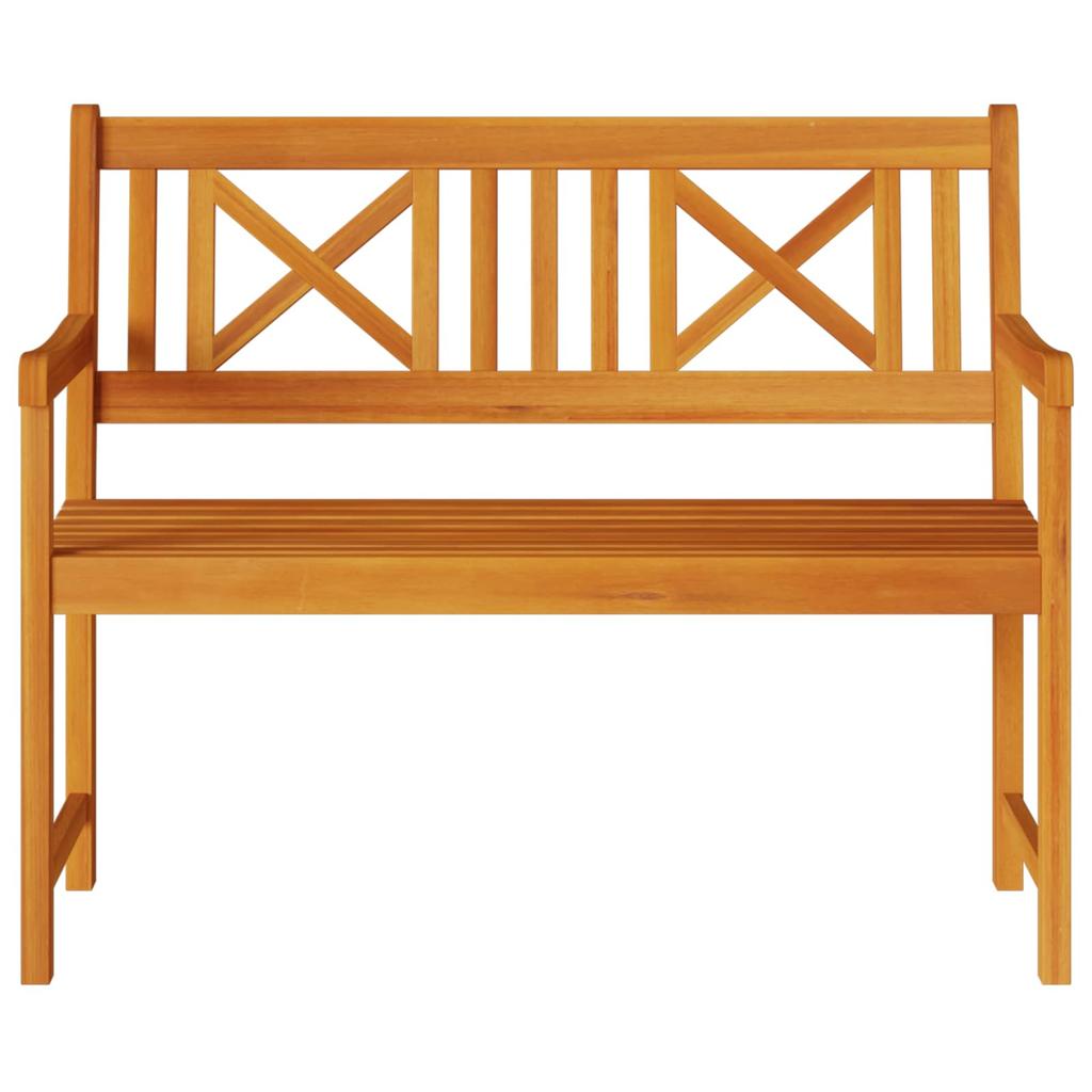 Outdoor Bench Natural 110 X 56 X 90 Cm Solid Acacia Wood