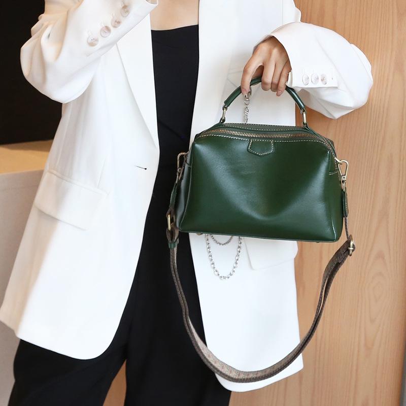 

Простая, Модная и Вместительная женская сумка Boston, Подходящая как для поездок на работу, так и для повседневного использования 25*11*15 зелёный