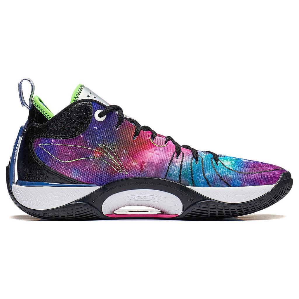 new LiNing Wade Shadow 5 Cushioned Slip Resistant Low Top Basketball Shoes Men's Black Purple