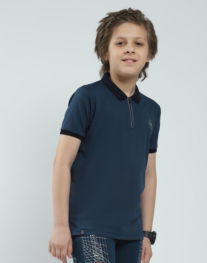 Monte Carlo Boys Solid Collar Neck T-Shirt