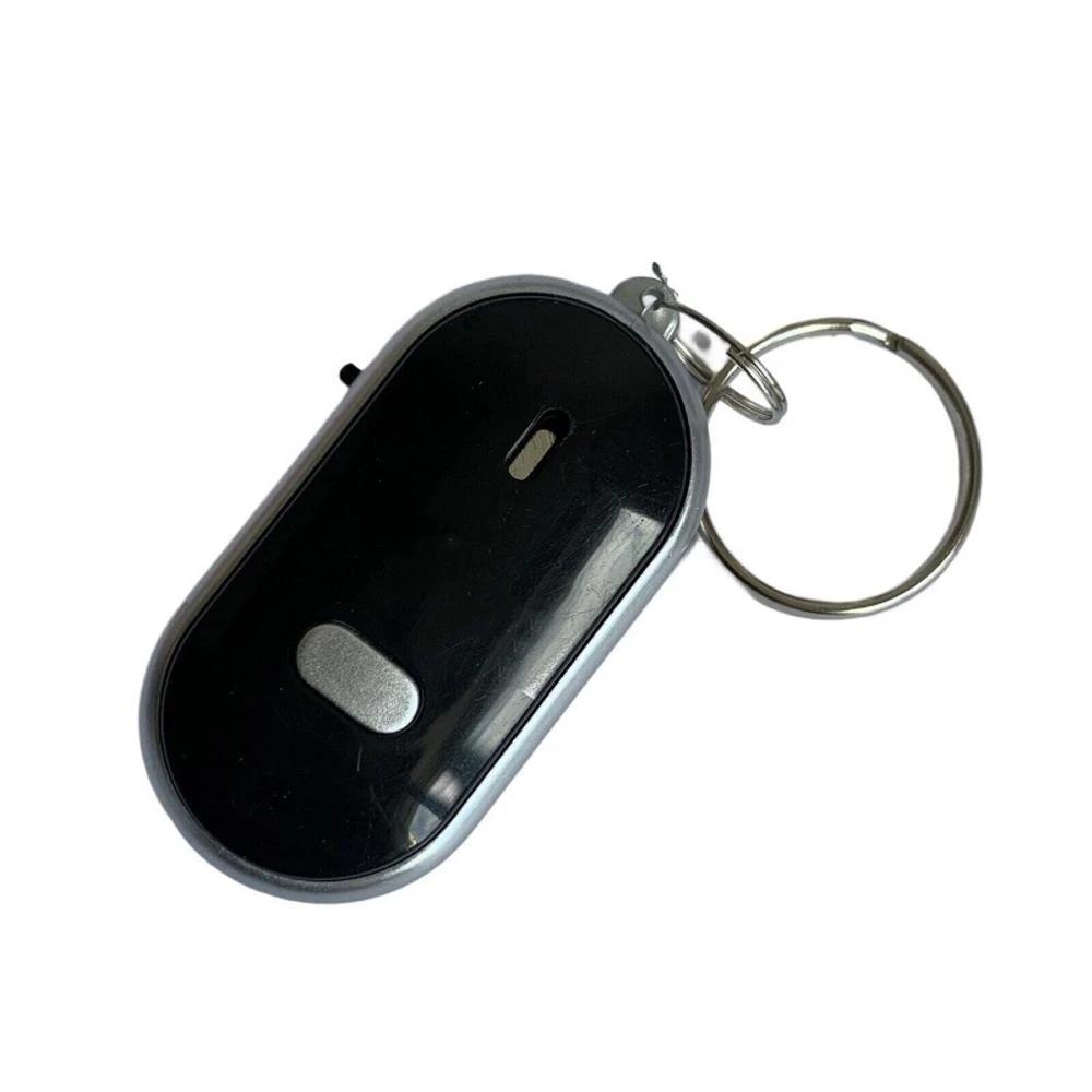 

Anti-lost LED Key Locator Key Chain Whistle Audio Induction Wireless GPS Locator Key Anti-lost Device with Flashlight чорний