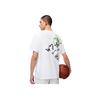 Li-Ning Buchstabenaufdruck Locker Kurzarm T-Shirt Unisex Oberteile Weiß AHST339-2