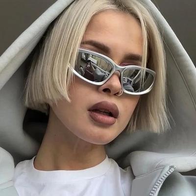 Steampunk Y2K Sunglasses Women Men Brand Design Sports Punk Sunglasses Summer Unisex Mirror Sun Glasses UV400 Gafas De Sol