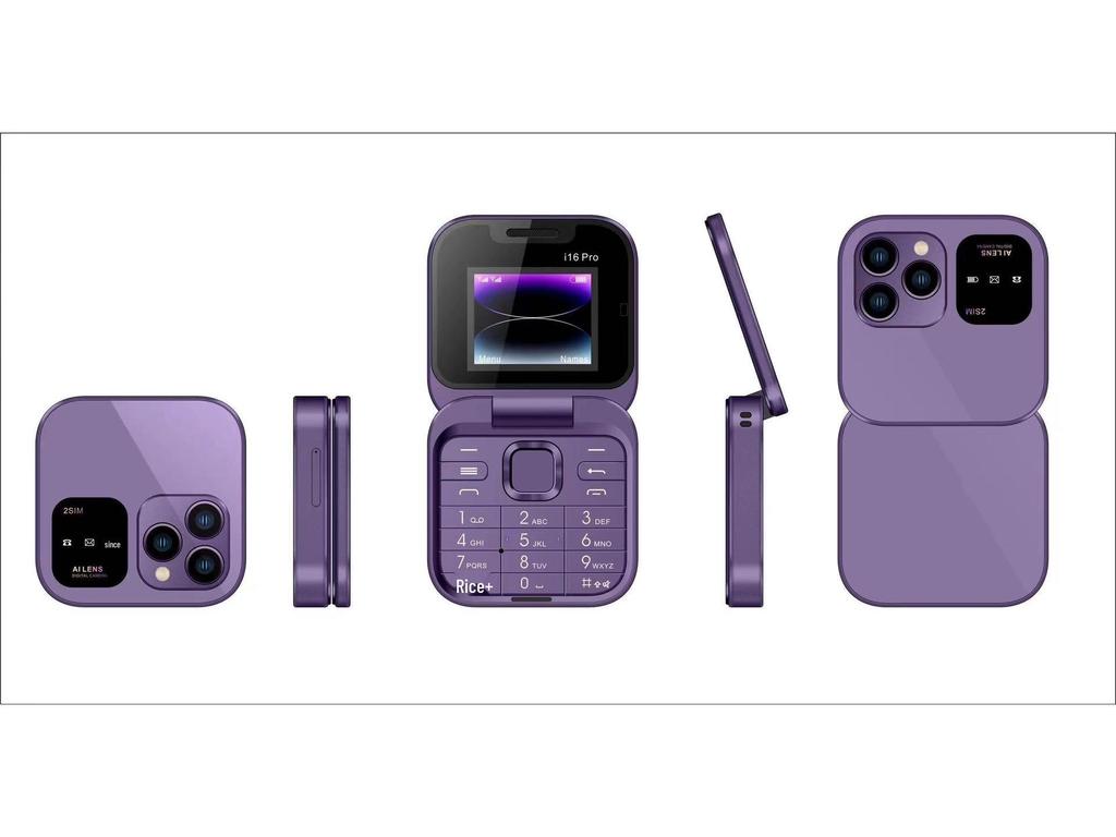 i16pro Senior Flip Phone: Dual-SIM, Large Screen and Font, Loud Sound, Long Battery Life