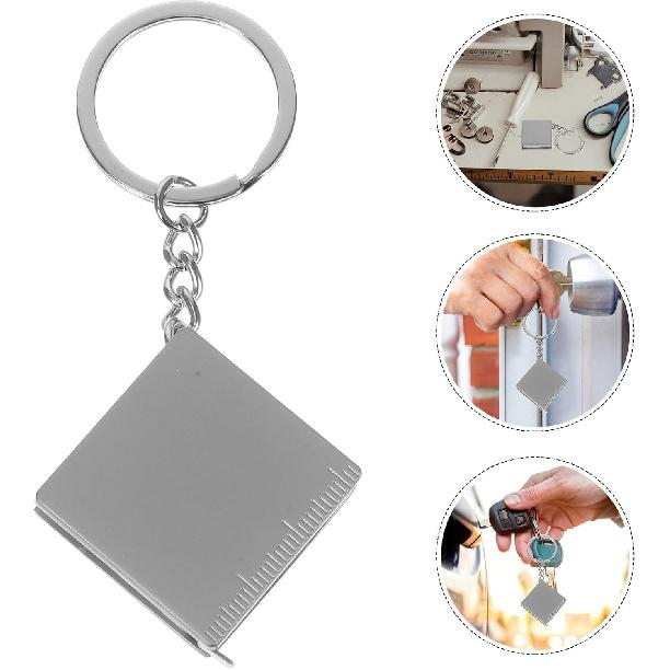 1M Tape Measure Keychain, Mini Steel Tape Professional TapeRetractable Tape Measure Keychain Portable Keyring Pull Ruler Measuring Tape Measure