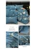 Luxurious Winter Cotton Flannel Embroidered Bedding Set: Thick Four-Piece Duvet & Sheet