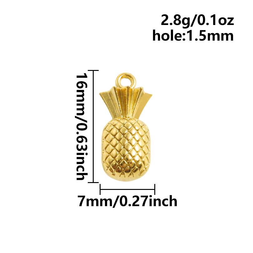 5pc Exquisite Food&Fruit Pendant Three-Dimensional Small Bag Charm Stainless Steel Pendants For Jewelry Making Supplies Breloque