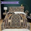 Muslim Pattern Bedding Uilt Set Uilt Cover Pillowcase Home Decoration Birthday Gift (1 * Duvet Cover + 2 * Pillowcase  Without Core)132