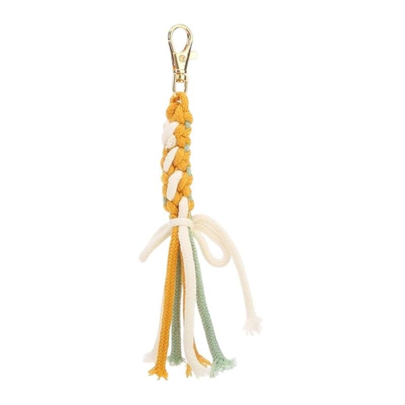 Artistic Handcrafted Cotton Tassels Key Holder Multicolor Tassels Pendant Perfect For Purse Tassels And Daily Use
