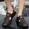 New Summer Men Sandals Breathable Shoes Outdoor Man Leather Sandals Antiskid Beach Sandals Hollow Shoes Footwear
