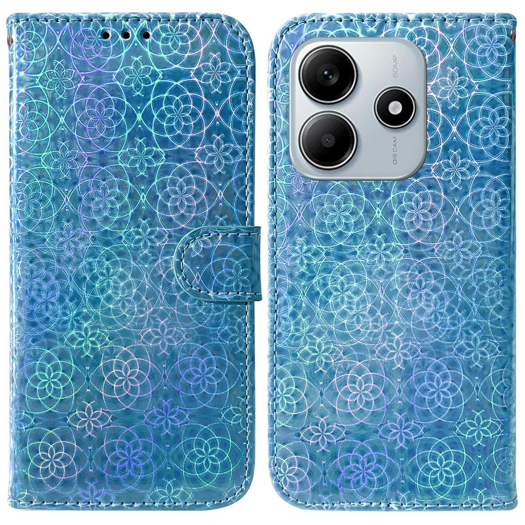 For Xiaomi Redmi Note 14 5G Stand Case Dazzling Flower Leather Phone Cover