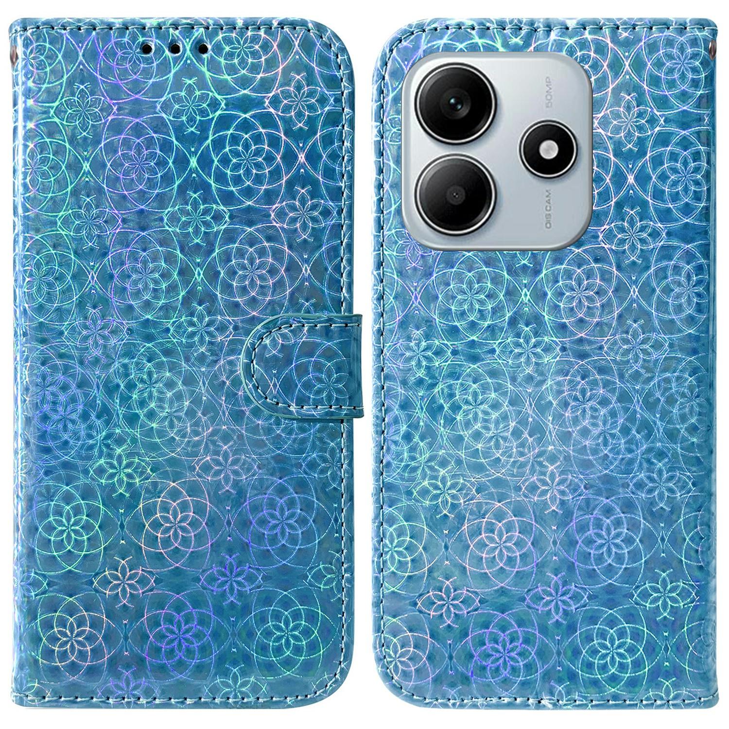 For Xiaomi Redmi Note 14 5G Stand Case Dazzling Flower Leather Phone Cover A