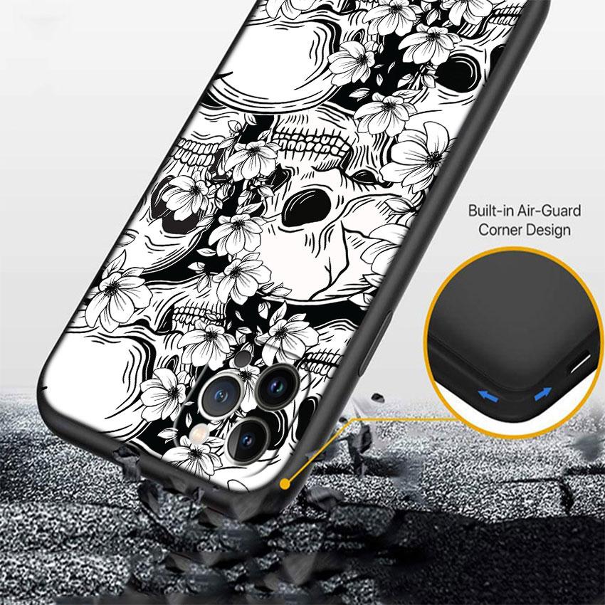 FM46 Skeleton Skull Soft Shell Phone Case for Xiaomi Xiaomi Poco M4 M5 M6 M7 X3 X6 X7 F8 Ultra Pro GT NFC