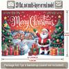 2D flat banner, 1 piece, Santa Claus and snowman background decoration background photo props