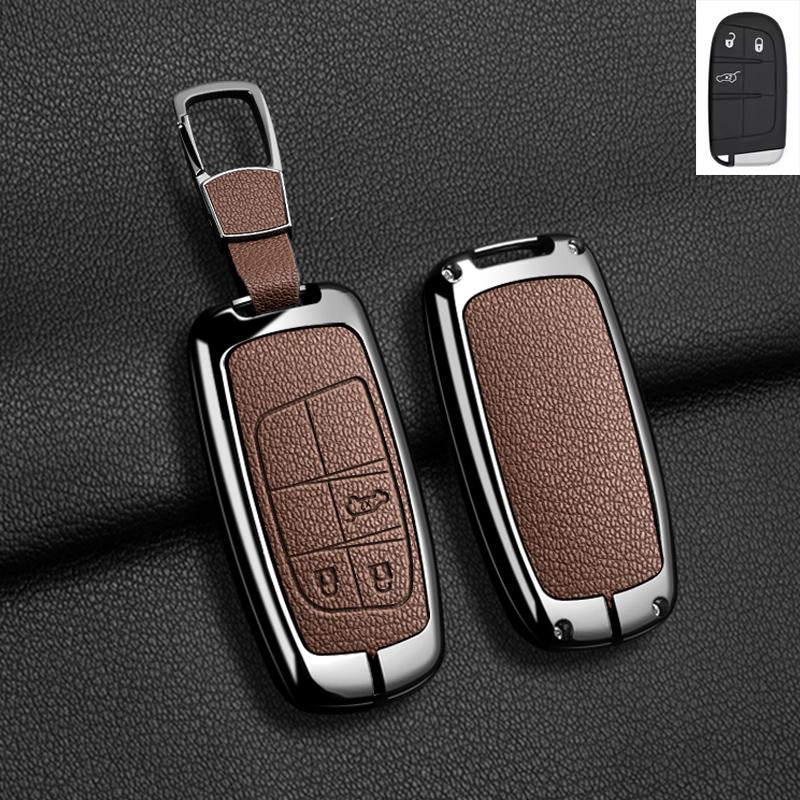 Metal Car Smart Key Case Cover Remote Control Protection Keyless Holder Fob Shell For Fiat Freemont Toro 500L 500X 2016-2018