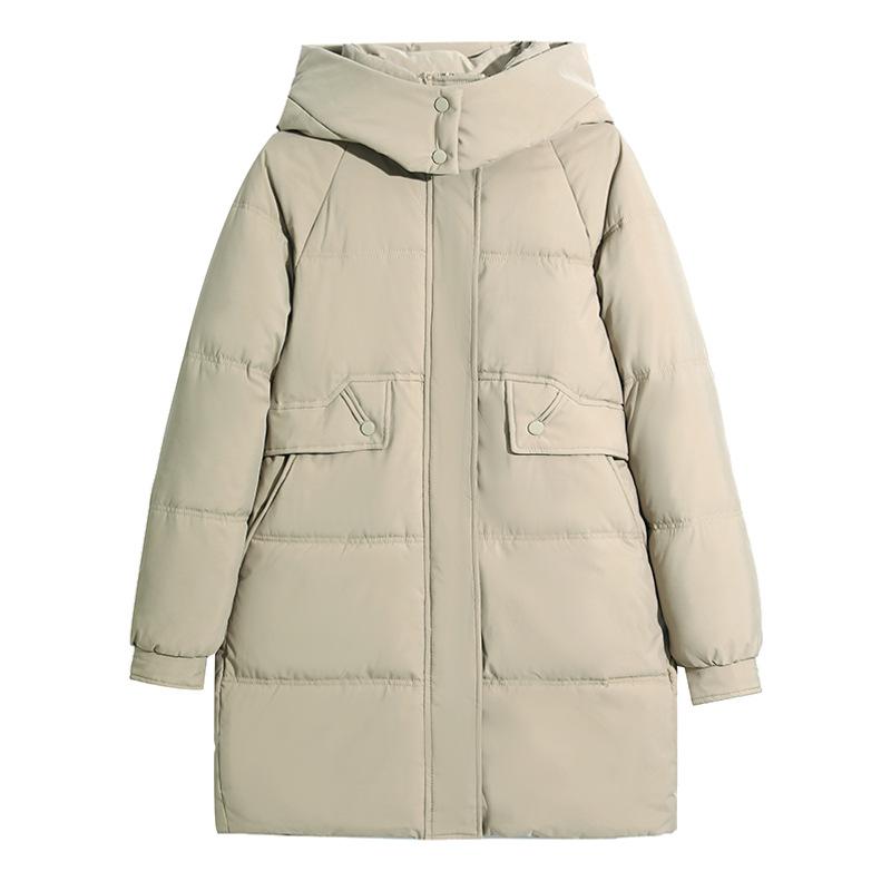 Thickened Cotton-padded Clothes Women's Medium and Long Winter New Fashion Thin and Warm Cotton-padded Jackets Cotton-padded Clothes Versatile Ho