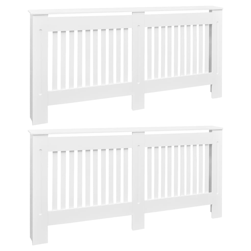 Vidaxl Osłony Na Kaloryfer, 2 Szt., Białe, Mdf, 172 Cm