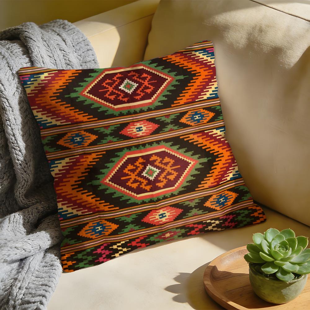 Vintage Türkischer Kilim Navaho Kissenbezug Gewaschenes Leinen Weiche Atmungsaktive Dekorative Hülle Für Sofa Heim Kissenbezug
