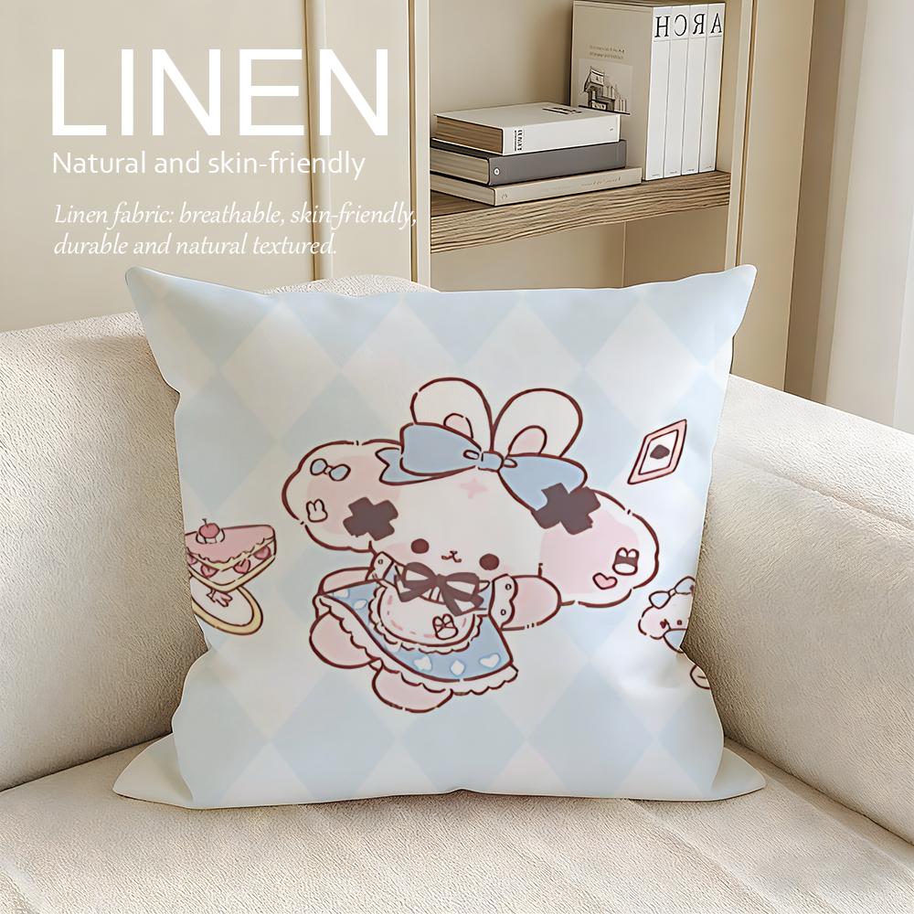 Cute nonomochi Cushion Cover Pillowcase Set Pcs x x Breathable Washable Sofa Cushion Cover
