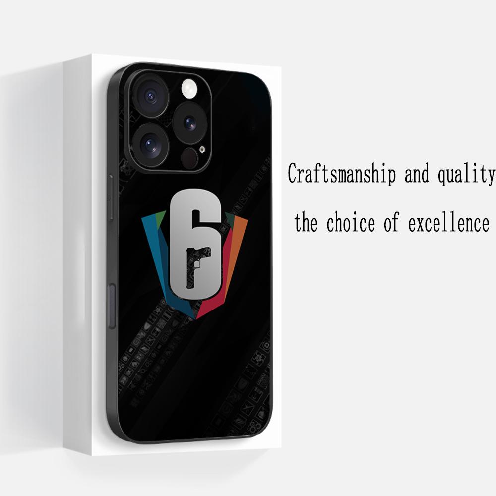 

Rainbows Sieges 6 hot game poster Phone Case For iPhone 17 16 e 15 14 13 12 Plus Mini Pro Max Soft black Shockproof Cover iPhone 16e