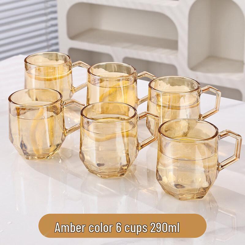 High-Temperature Resistant Glass Cup Set with Handle