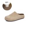 New leather casual single shoes women's autumn retro lazy one-pedal flat-soled women's shoes versatile shoes women's