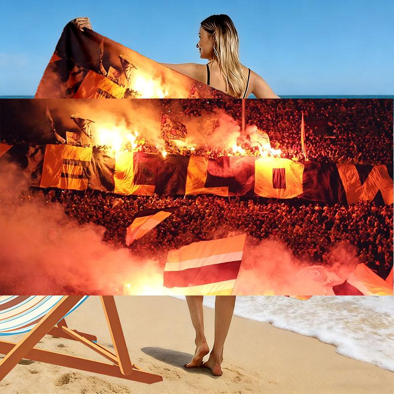 SGD FC Print Beach Towel, Large Soft Quick Dry Towel for Beach Camping Swimming