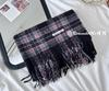 Scarf winter women's high-end sense new plaid Korean version couple shawl red cold-proof versatile thickened scarf