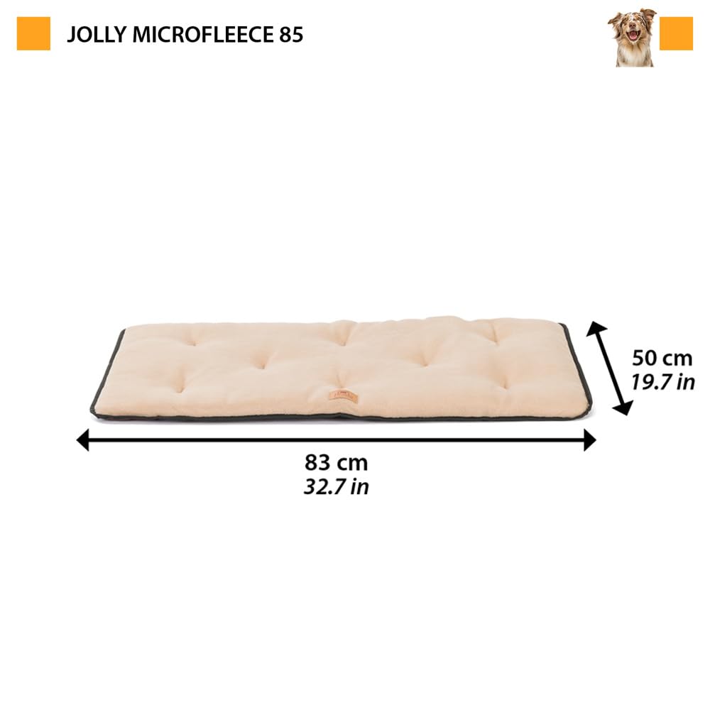 Jolly Micro Fleece 85 Beige Dog Bed House Water Repellent Car Seat Made by Italian Ferplast