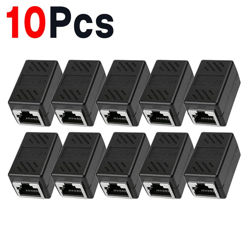 1/5/10PCS RJ45 Ethernet Keystone Coupler for Cat7 Cat6 Cat5 Internet Cable Extender Connectors Female To Female RJ45 Coupler