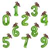 Dino 40inch Green Number Balloons Roar Dinosaur Party Decorations Balloon Jungle Party Boy Birthday Party Decor Baby