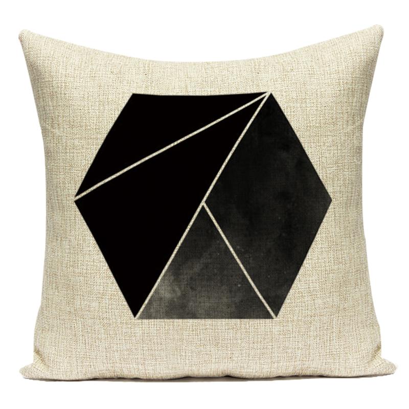 Geometric Pattern Decorative Black White Stripe Pillowcase Deer Cushion Cover Throw Pillow Sofa Car Decoration Pillowcover