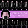 120Pcs French Press On Nails Full Cover Almond False Nail Tips Removable Armor Mixed Size Diy Accessories Nail Salon